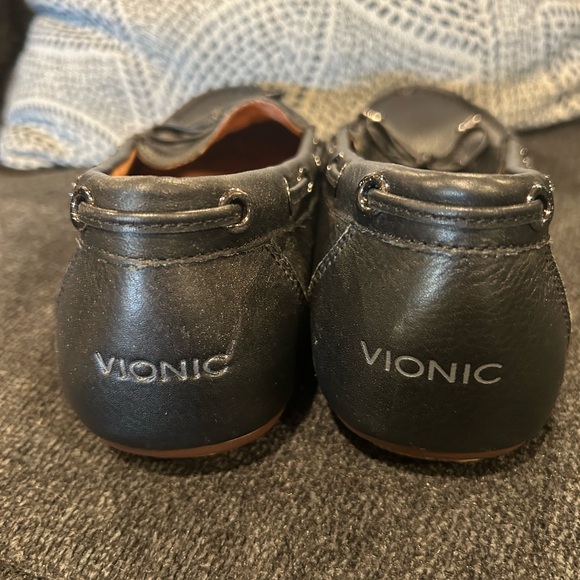 Vionic Women’s “Virginia” Black Leather Driving Moccasins